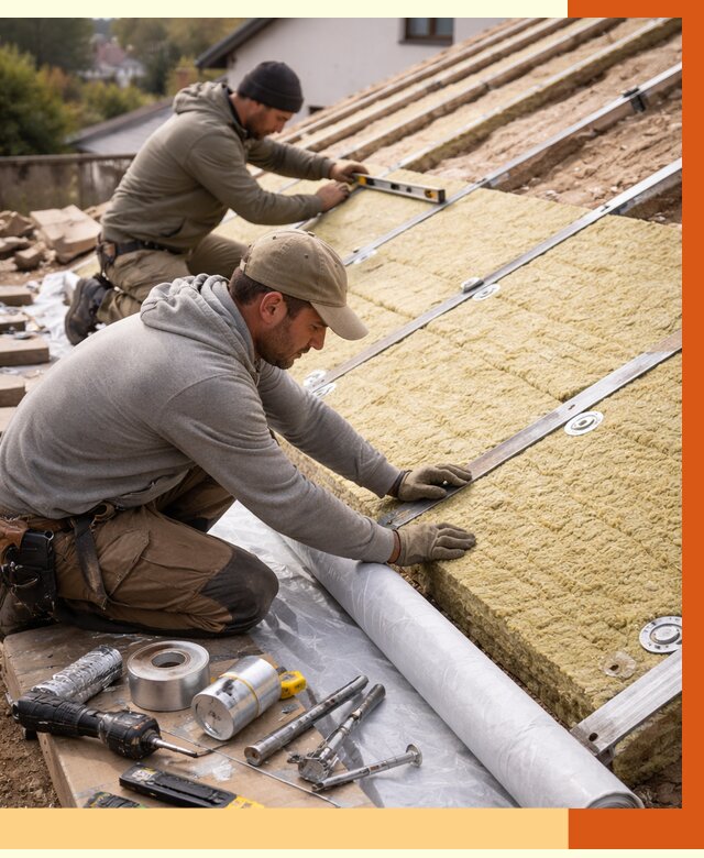 Утепление крыши снаружи в Заволжье под ключ от 1222 руб./м2 | ТепломастерЗвл