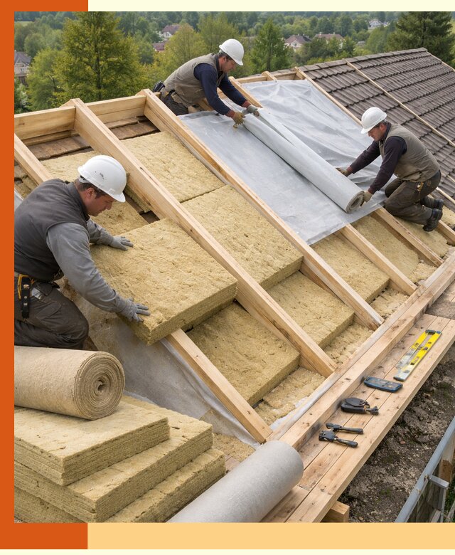 Утепление скатной крыши в Заволжье качественно и надёжно