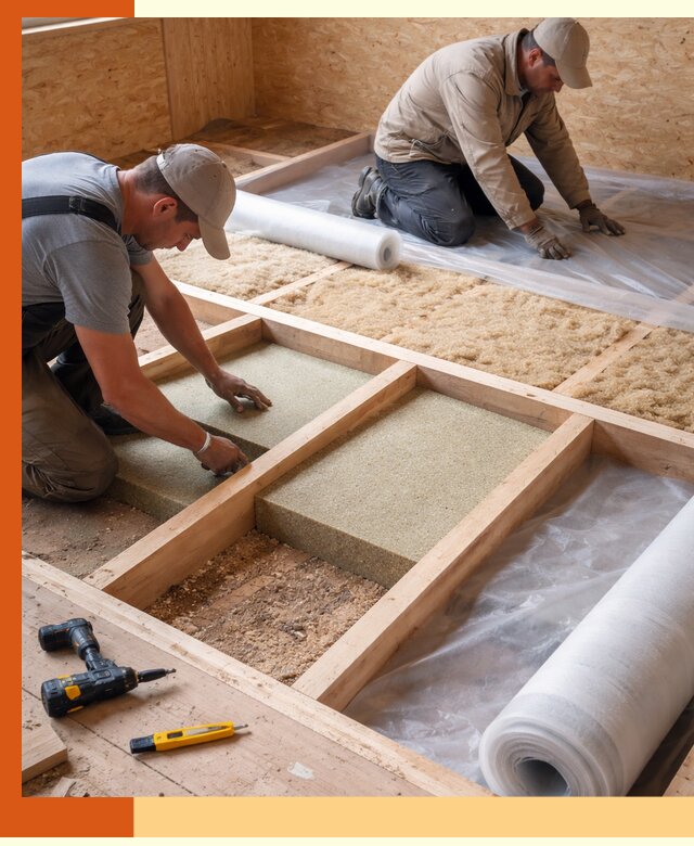 Профессиональное утепление деревянного пола в Заволжье