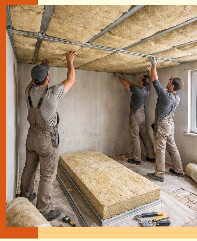 Утепление потолка в Заволжье — тепло и без сквозняков