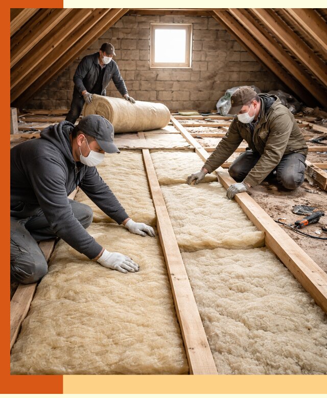 Утепление чердака в Заволжье — профессиональная теплоизоляция кровли