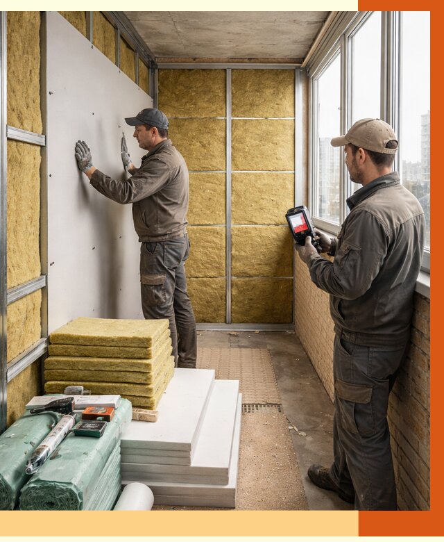 Утепление балкона в Заволжье от 4583 руб. под ключ | ТепломастерЗвл