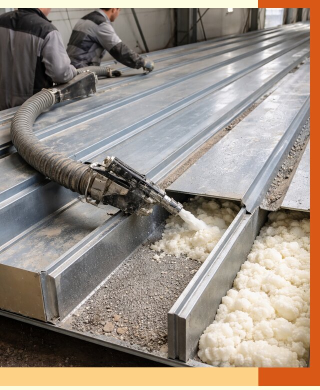 Заполнение пустот кровельных панелей в Заволжье от 7332 руб. под ключ | ТепломастерЗвл