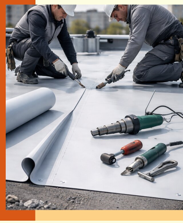 Гидроизоляция мембранной кровли в Заволжье: монтаж и ремонт быстро